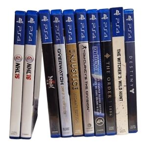 PS4 Video Game Bundle – 10 Games – Great Condition 🎮